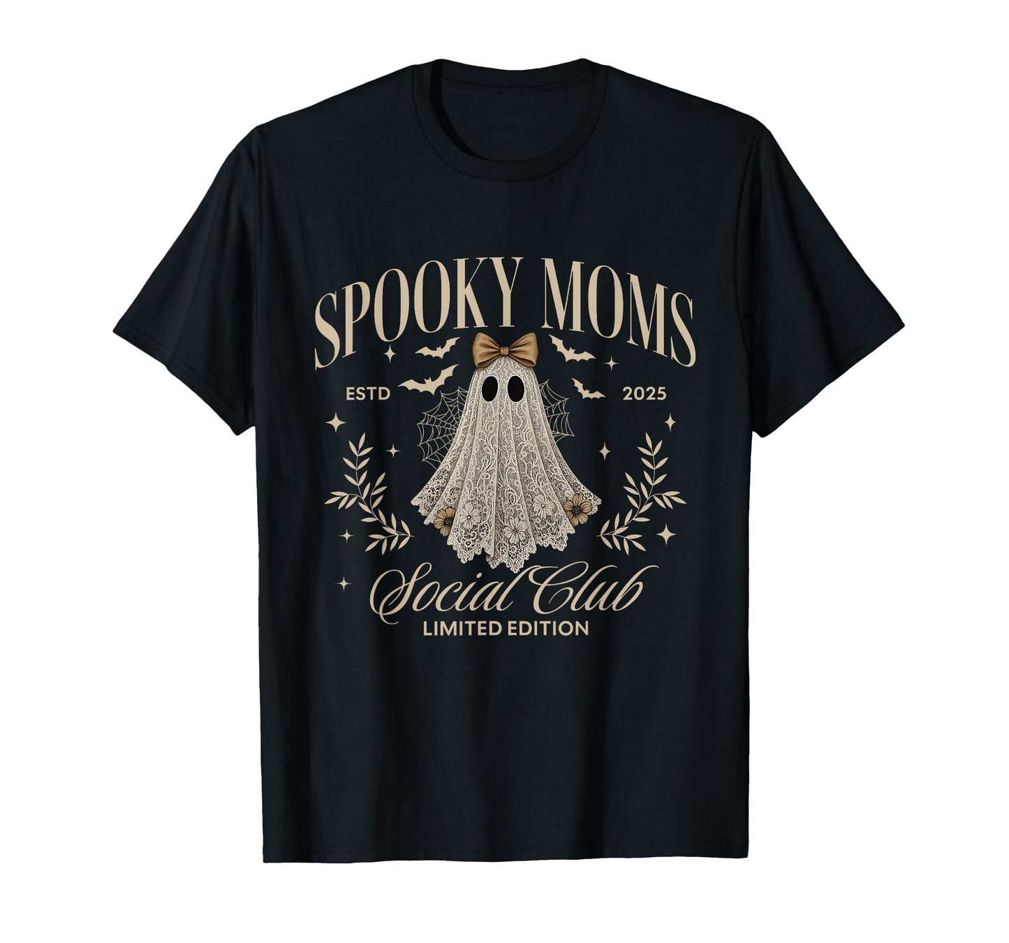 Halloween Moms Social Club Boo Ghost Halloween Spooky Mama T-Shirt