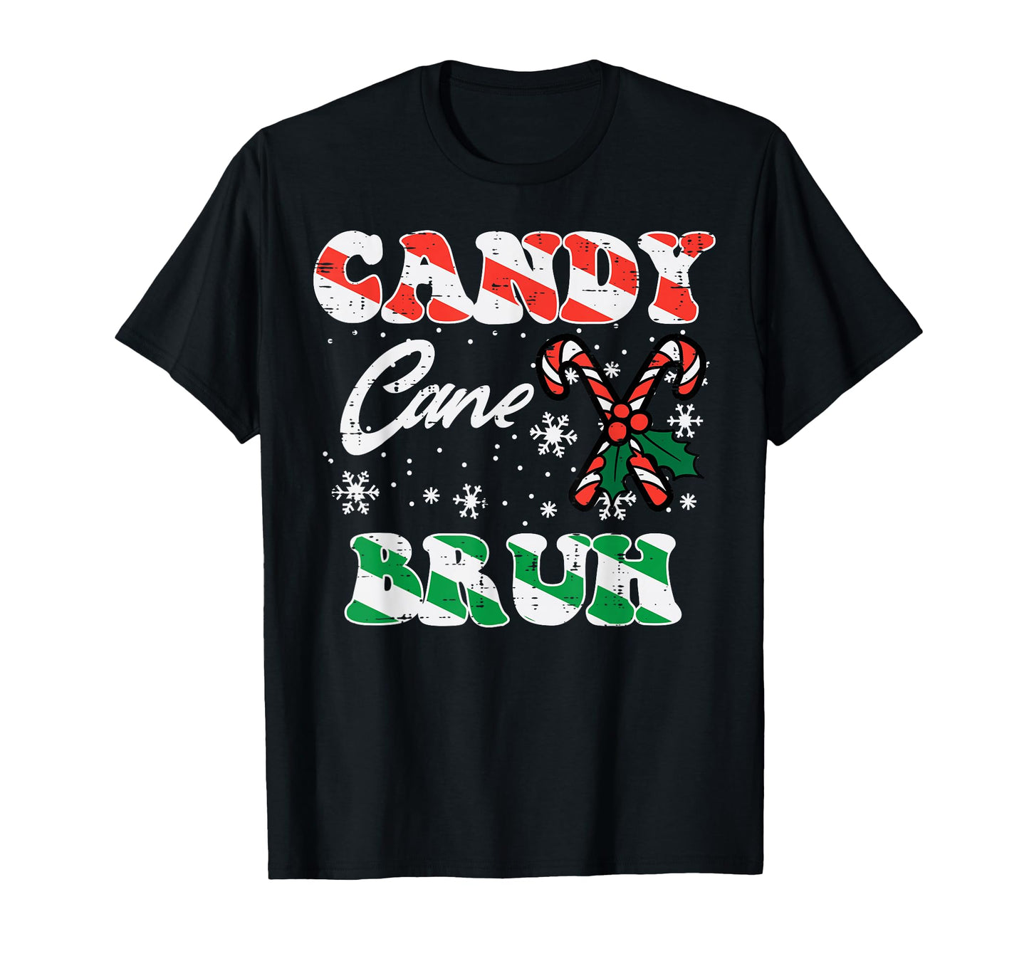 Christmas Candy Cane Bruh Xmas Meme Kids Toddlers Women Men T-Shirt