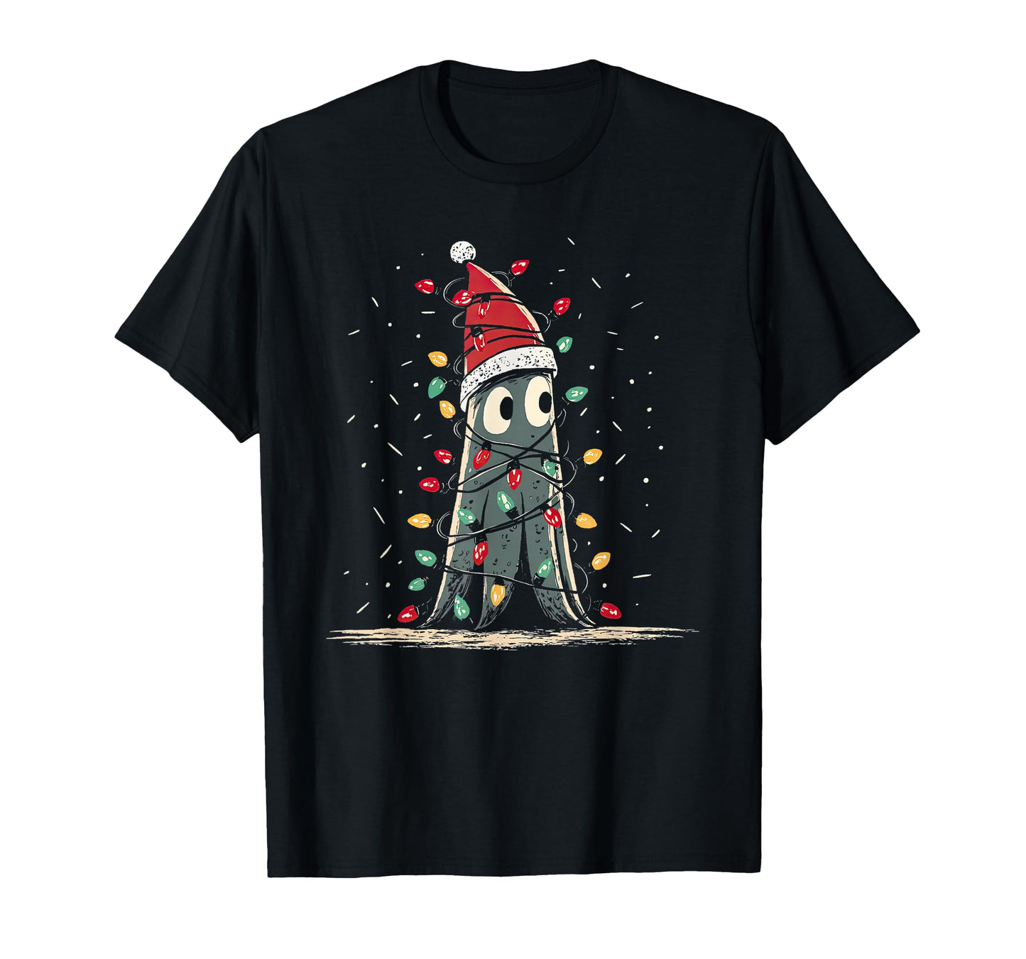 Funny Squid Christmas Graphics Animal Lights Lover T-Shirt
