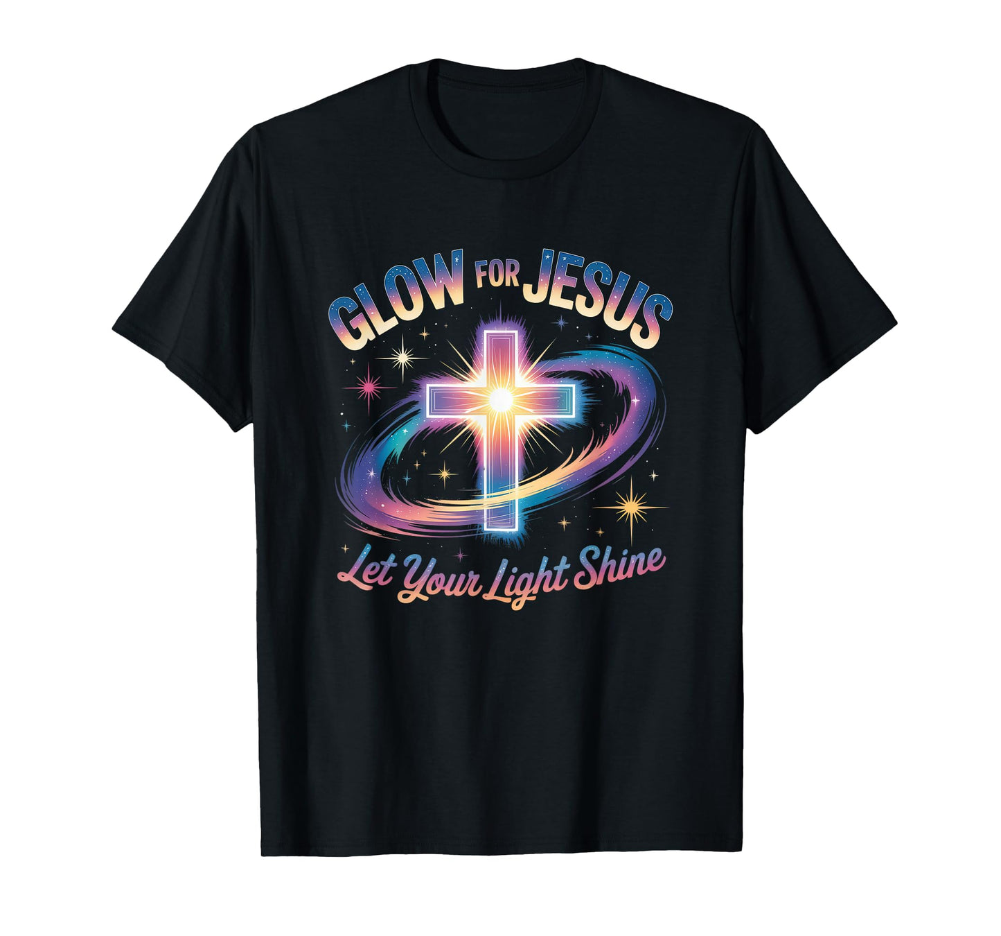 Glow for Jesus Tshirt Christian Faith Lion God Christianity T-Shirt