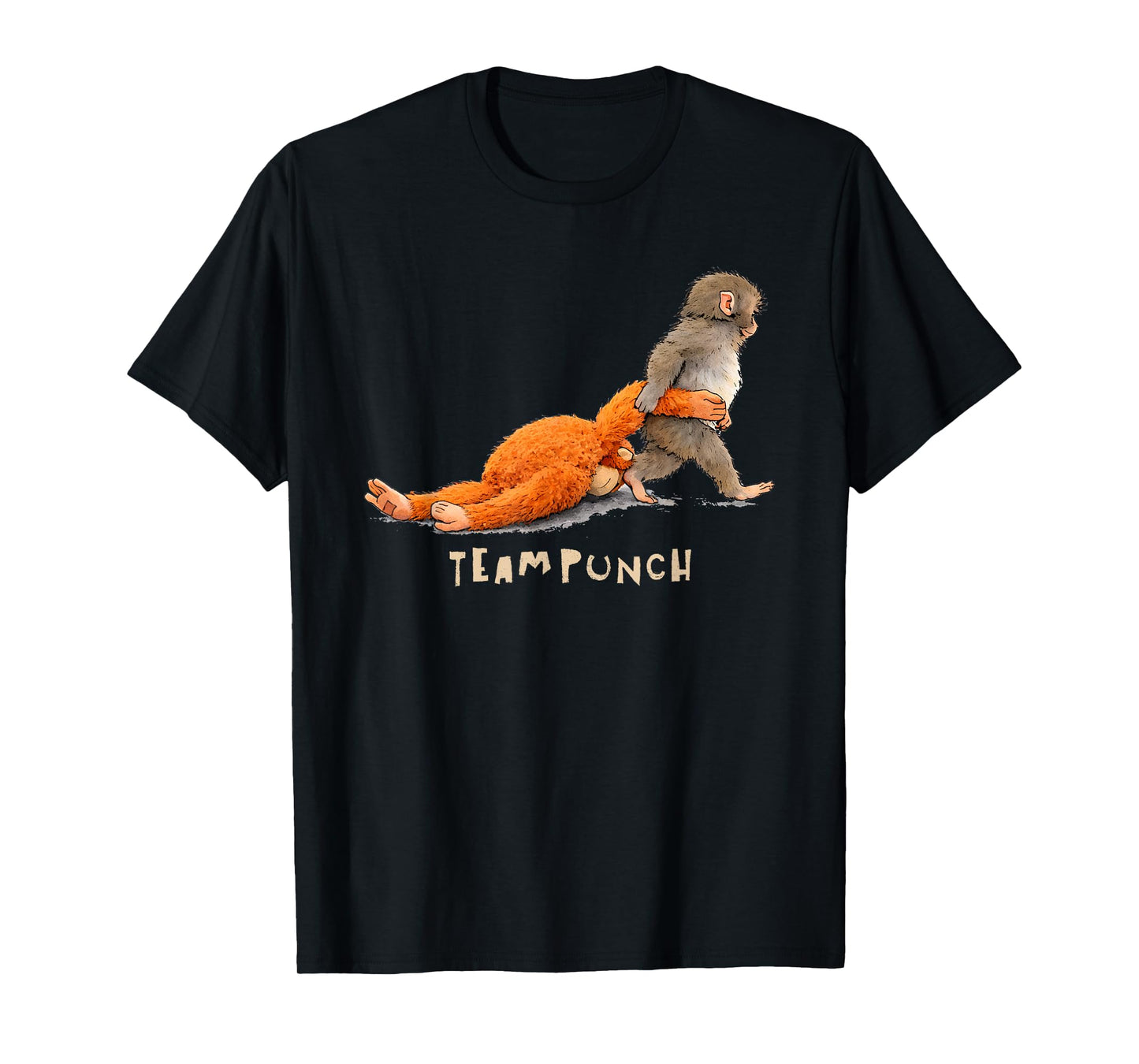Sad Monkey Punch with an Orange Toy I'm Fine T-Shirt