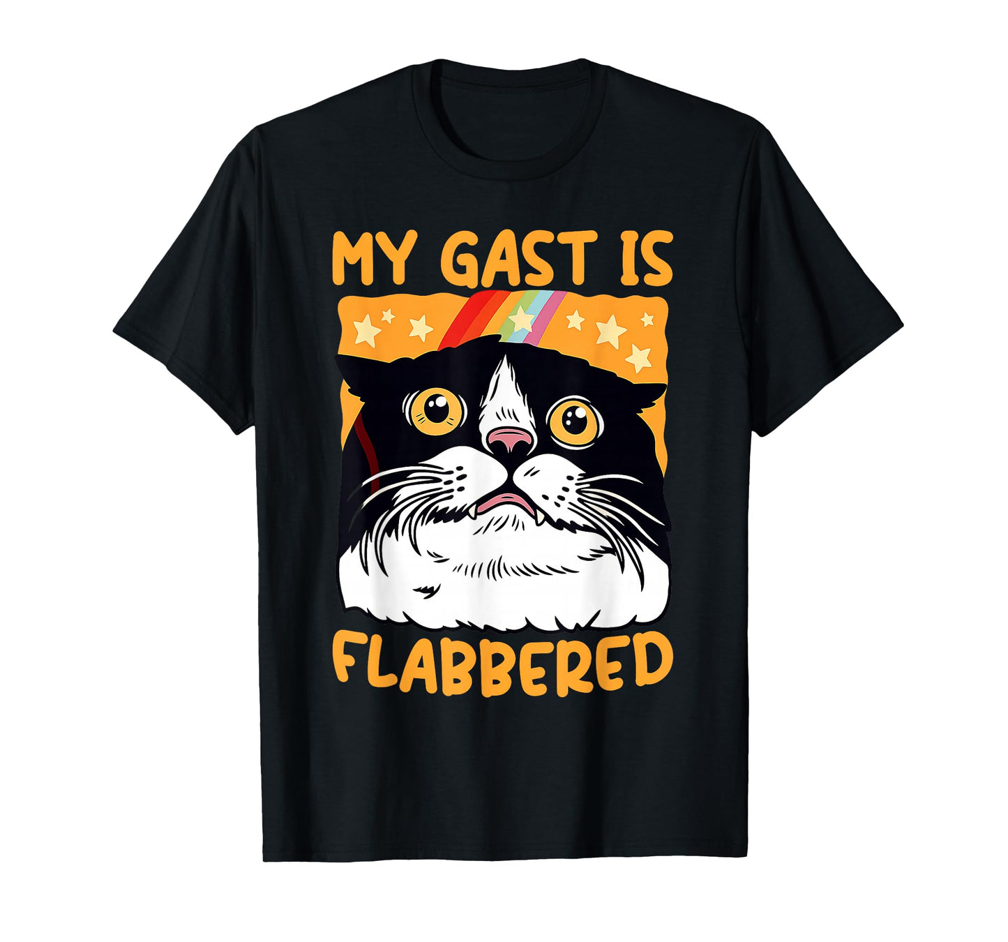 Surprised Cat My Gast is Flabbered Funny Cat Viral Meme T-Shirt