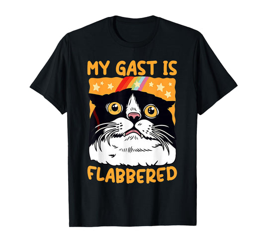 Surprised Cat My Gast is Flabbered Funny Cat Viral Meme T-Shirt