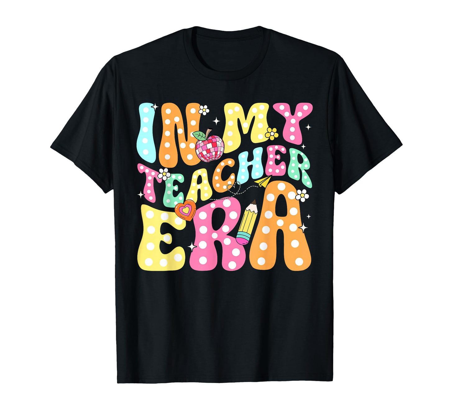 in My Teacher Era Retro 100th Day Back to School Teacher Kid T-Shirt