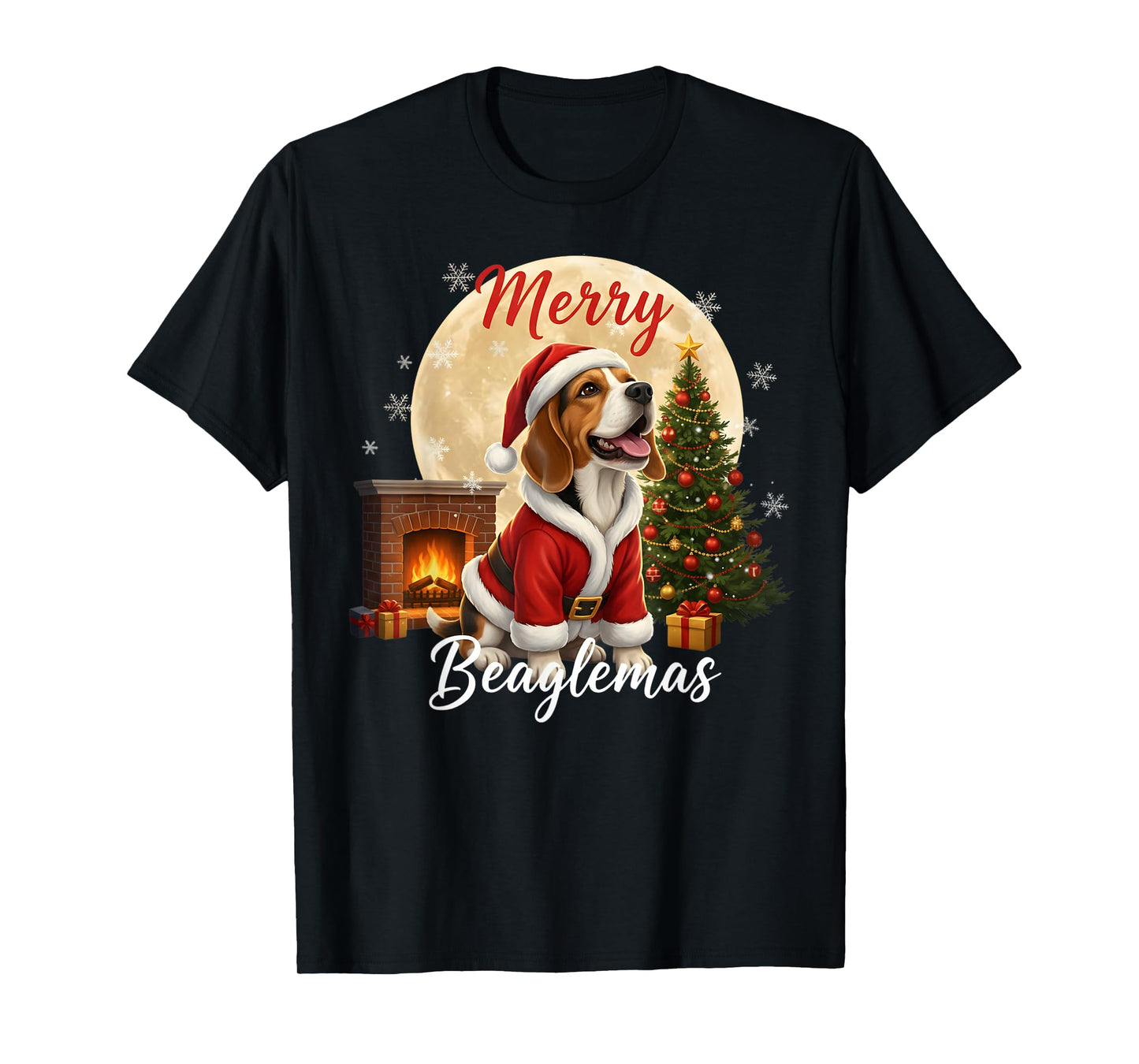 Beagle Christmas Beagle Costume Beagle Xmas Merry Beaglemas T-Shirt