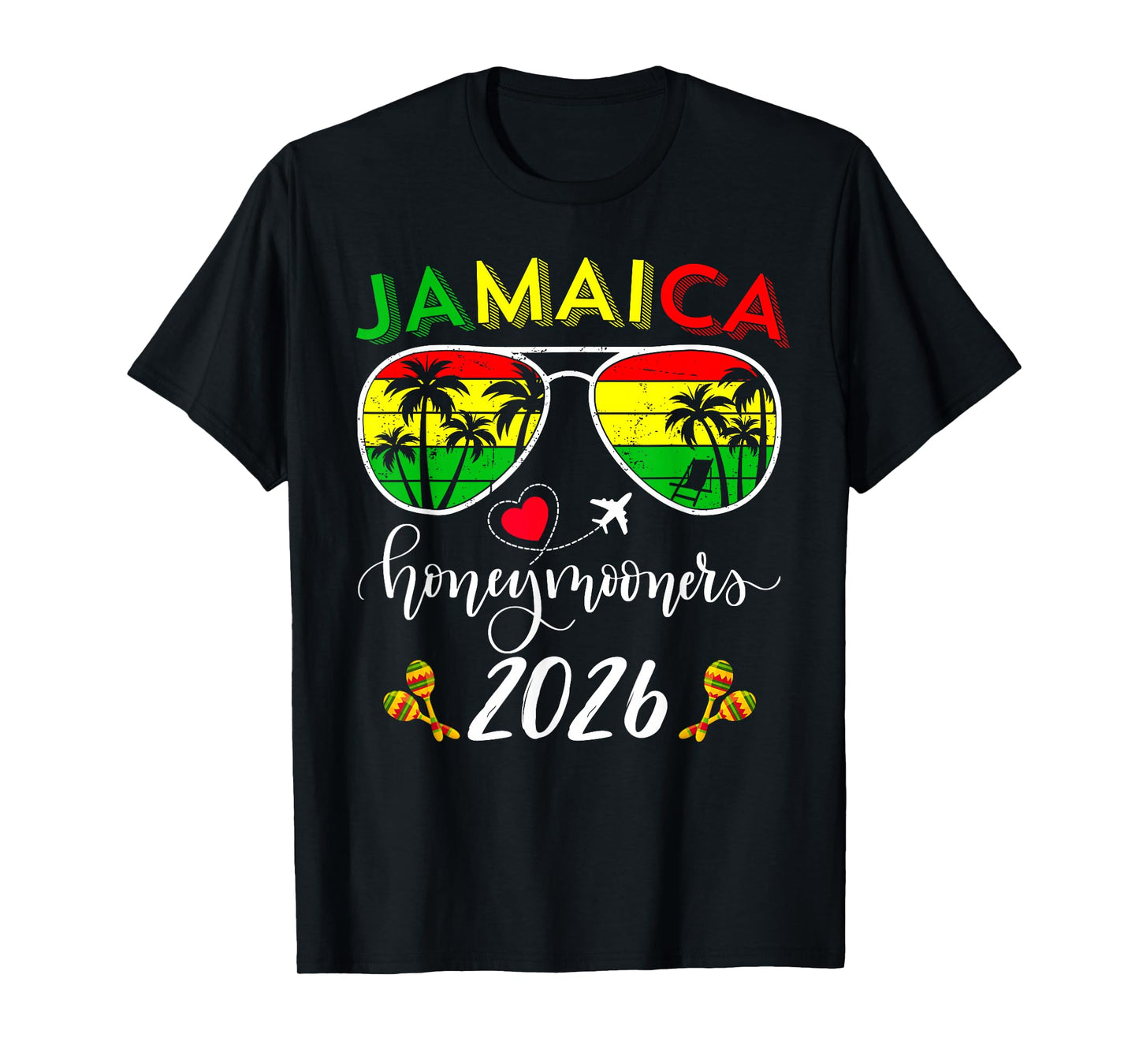 Jamaica Honeymoon 2026 Couple Summer Vacation Matching Beach T-Shirt