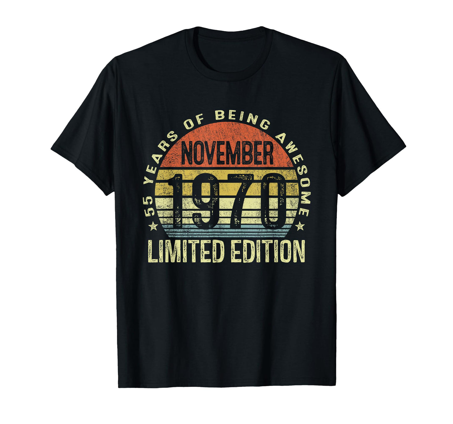 November 1970 55th Birthday Gifts for Men Women 55 Year Old T-Shirt