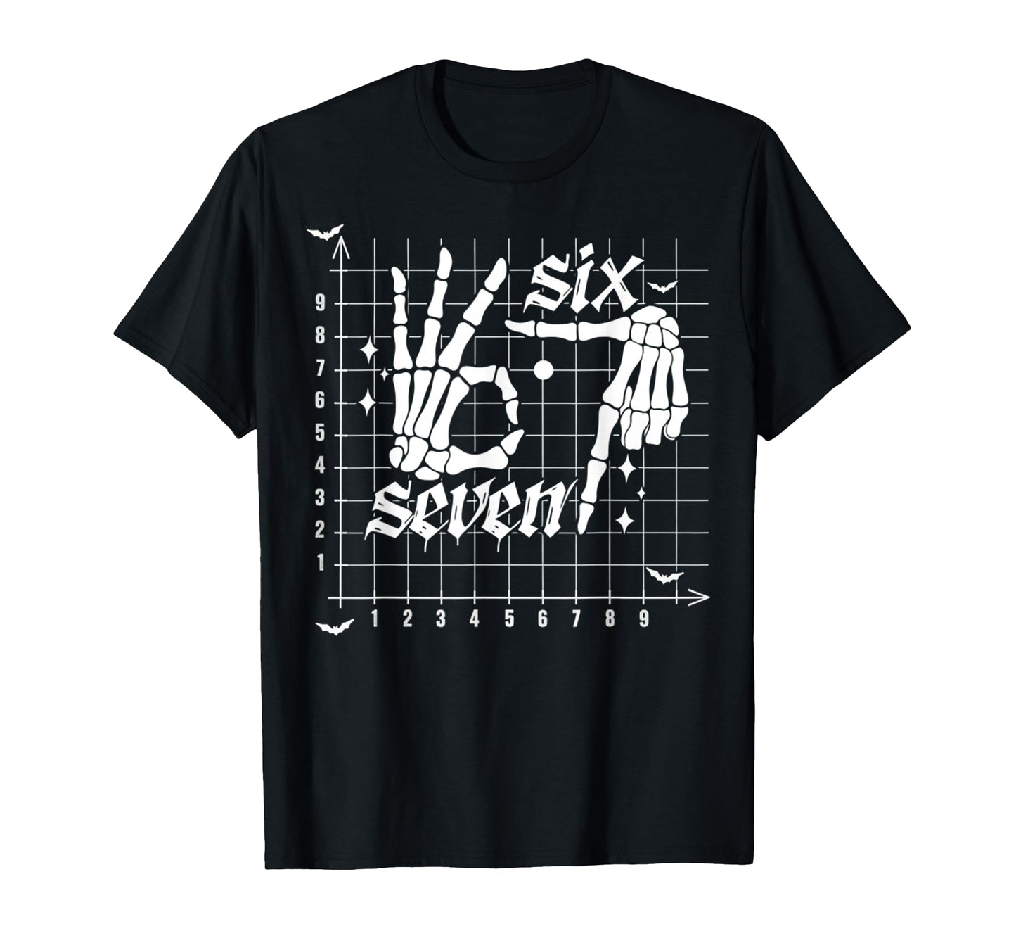 Six Seven Coordinate (6,7) Funny Skeleton Math Teacher 67 T-Shirt