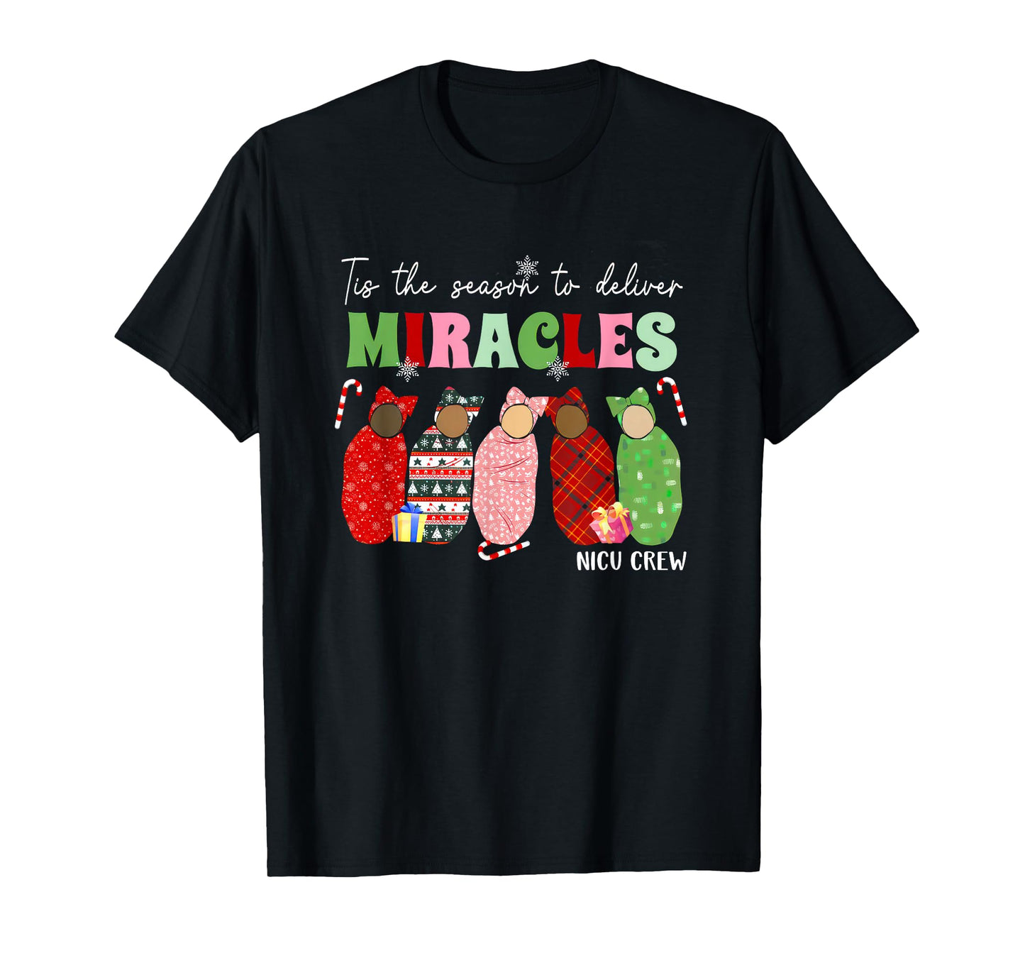 Tis The Season to Save Miracles Nicu Crew Nurse Christmas T-Shirt