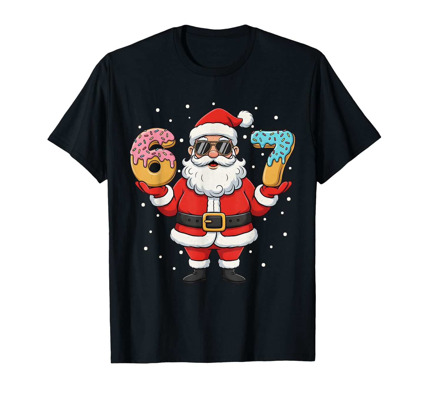 Santa 67 Ice Cream Six Seven Meme Funny Christmas Men Women T-Shirt