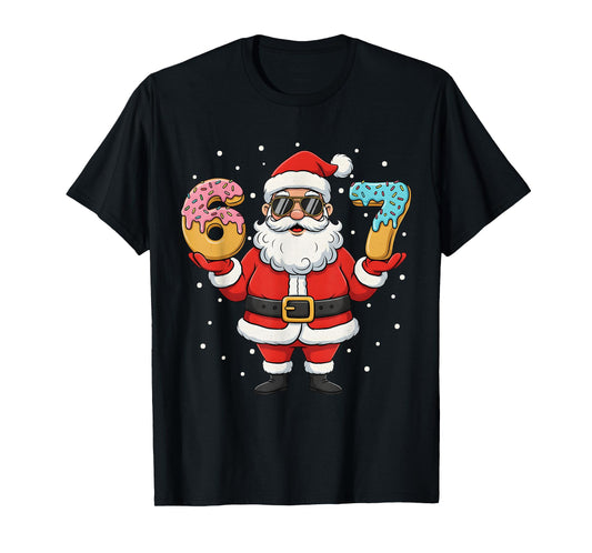 Santa 67 Ice Cream Six Seven Meme Funny Christmas Men Women T-Shirt