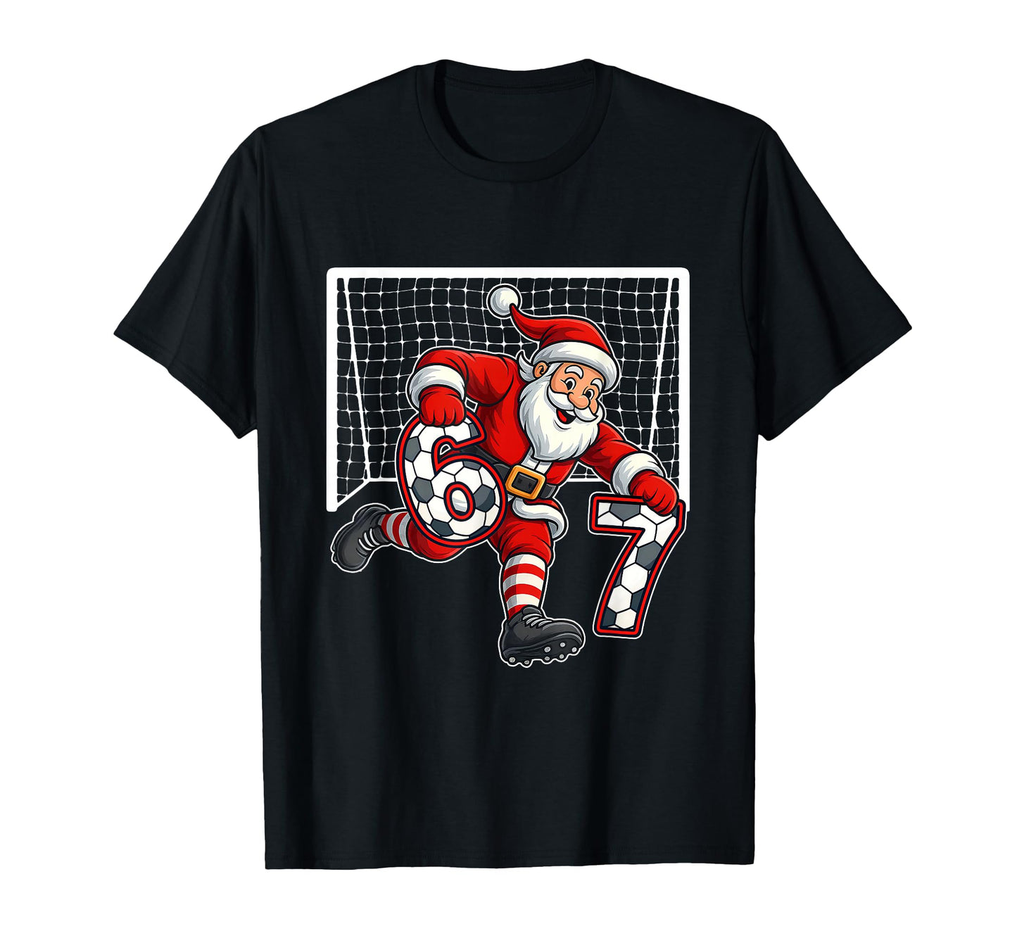 67 Soccer Santa Six Seven Meme Christmas Sport T-Shirt