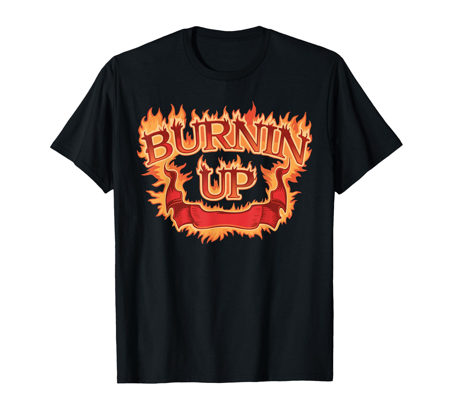Burnin Up Flames Vintage T-Shirt