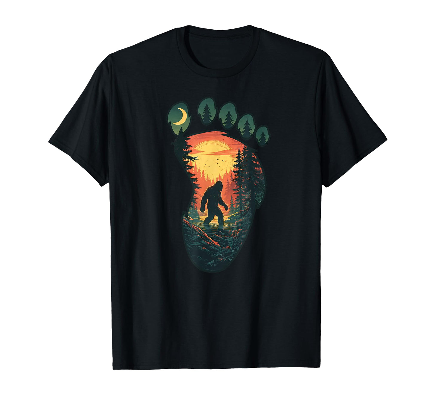 Vintage Sasquatch Big Foot Print Classic Bigfoot T-Shirt