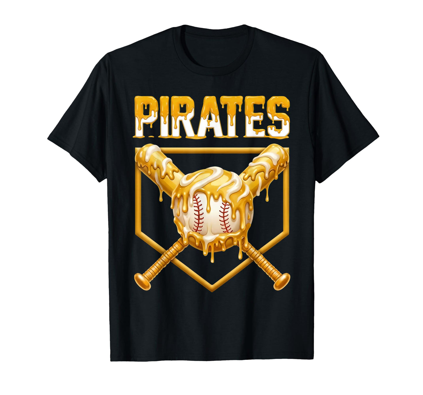 Pirates 412 Funny Baseball Drip for Boys Ice Cream T-Shirt