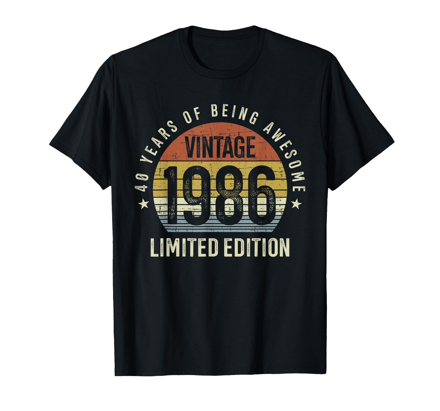 40th Birthday Vintage 1986 Limited Edition 40 Years Old T-Shirt