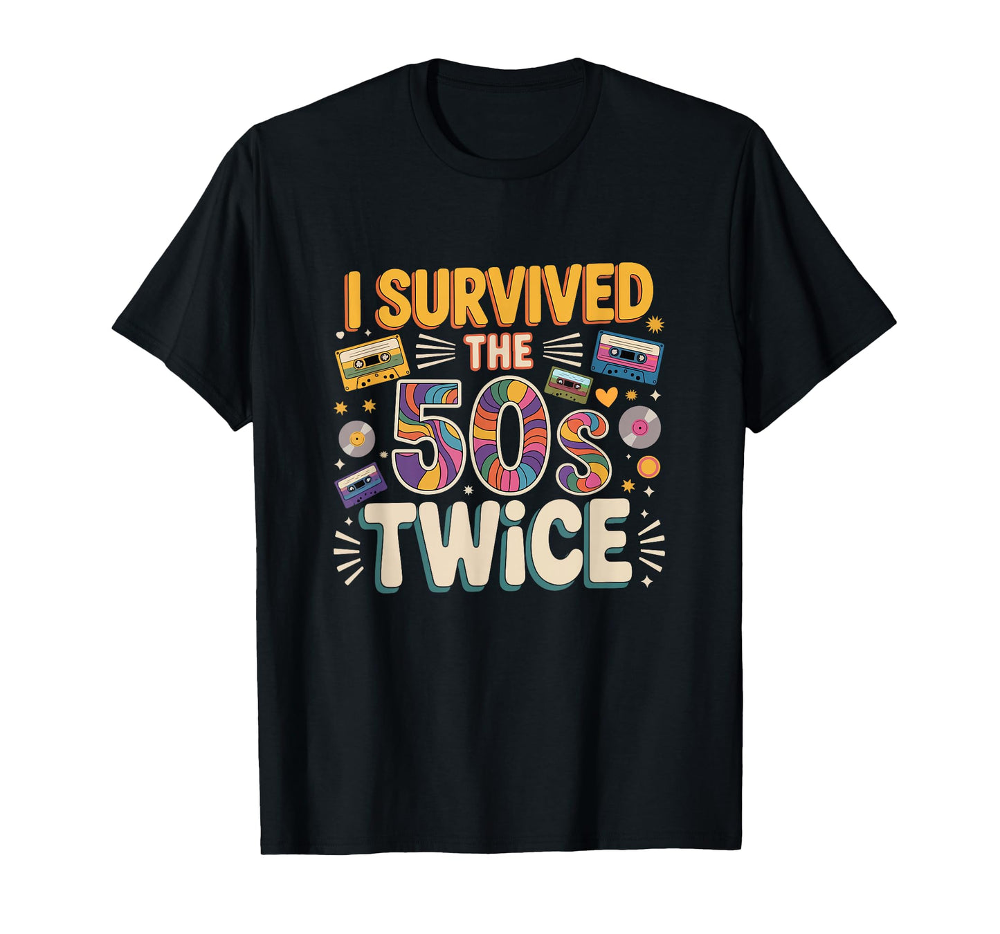 I Survived The 50s Twice Funny Joke 60th Birthday Classic T-Shirt