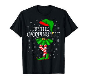 Camping Elf Christmas Family Group Women Girls Xmas Pajama T-Shirt