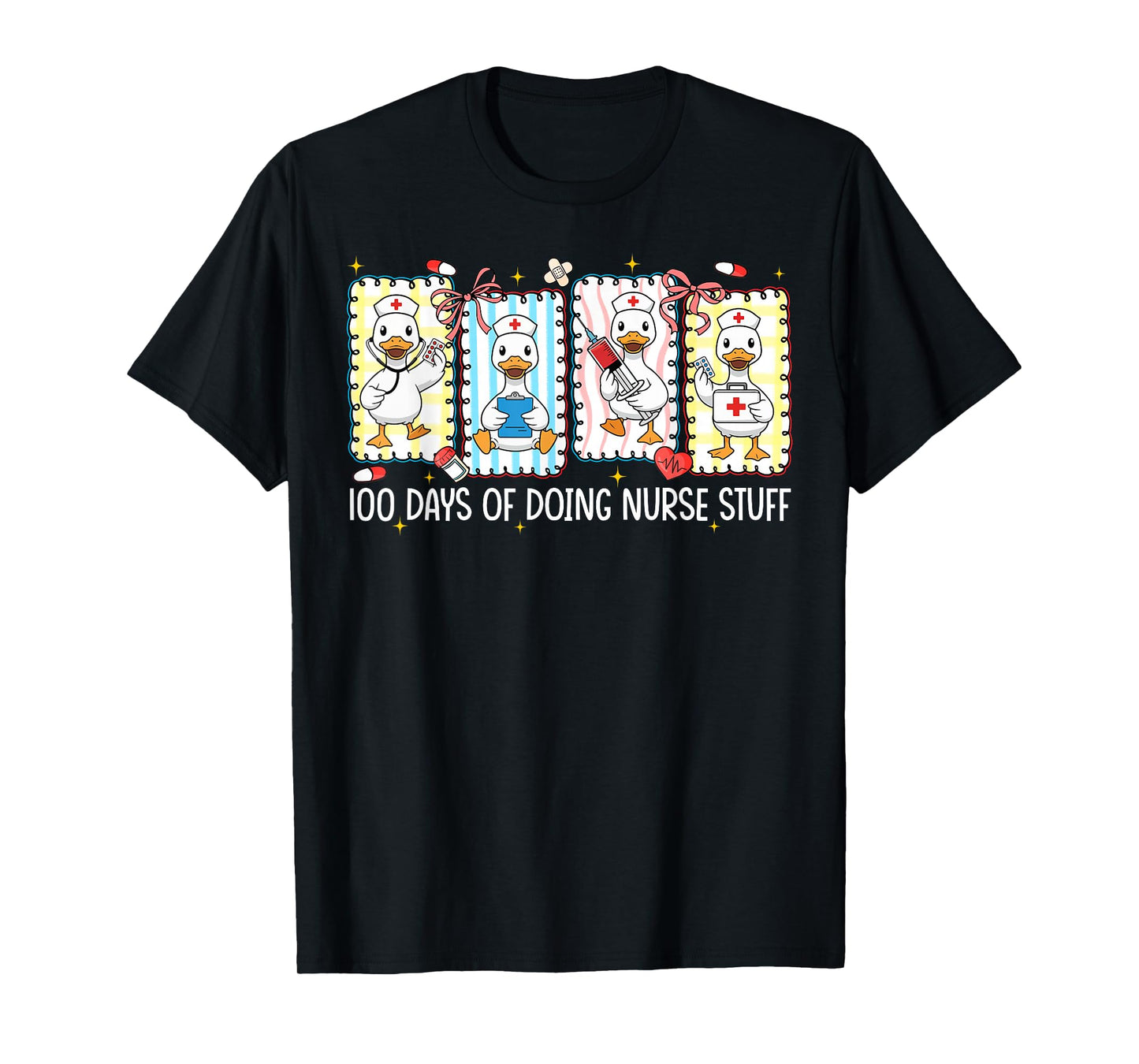 100 Days of Doing School Nurse Stuff Silly Goose Girl Women T-Shirt