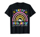 Happy 100th Day of 2nd Grade Teacher Kids Rainbow Boy Girl T-Shirt