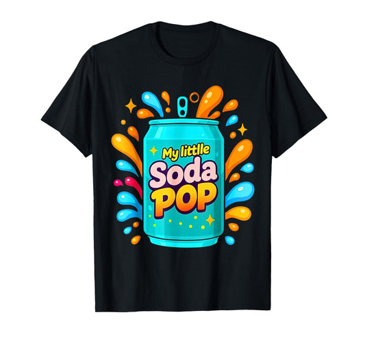 Soda Pop Cartoon Splash Cute Retro Beverage Joke T-Shirt