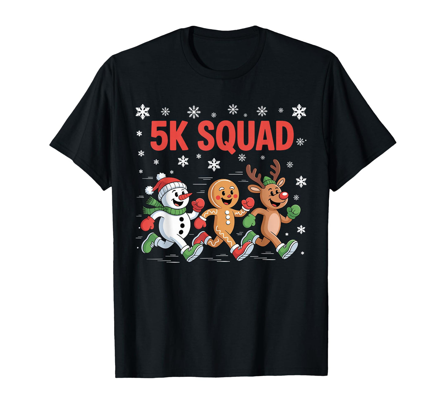 5K Squad Shirt Funny Christmas Running Team T-Shirt