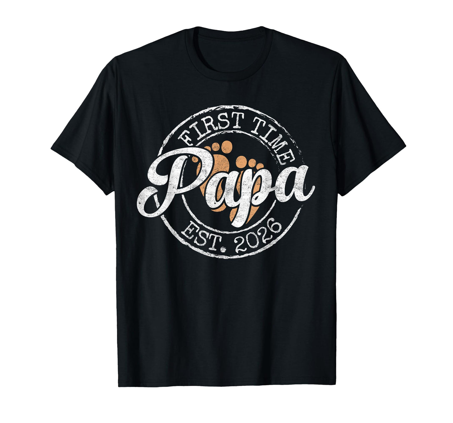 First Time Papa Est 2026 Stamp Soon Promoted to Dad T-Shirt