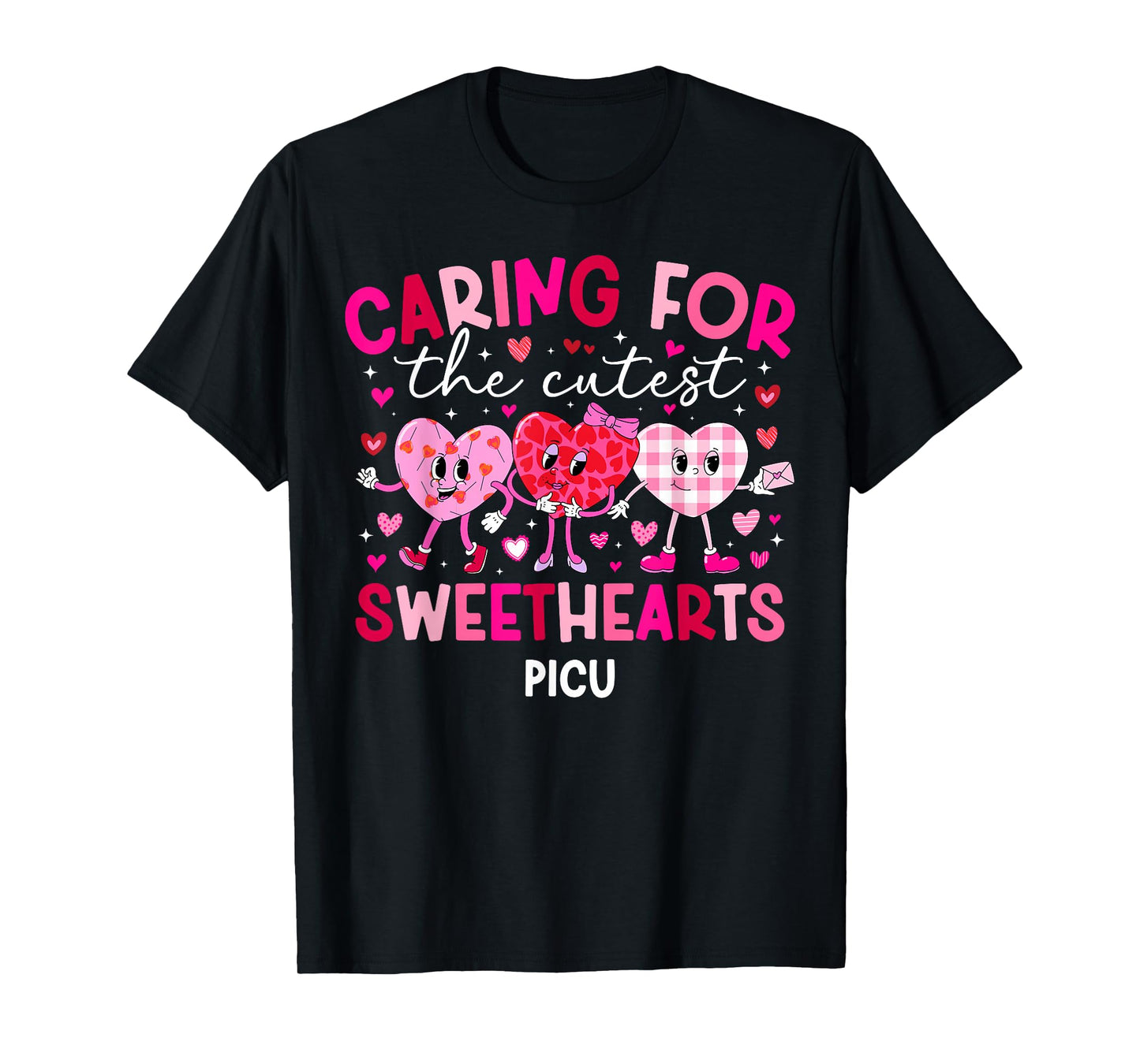 Valentine PICU Nurse Valentines Day Pediatric ICU Nurse T-Shirt