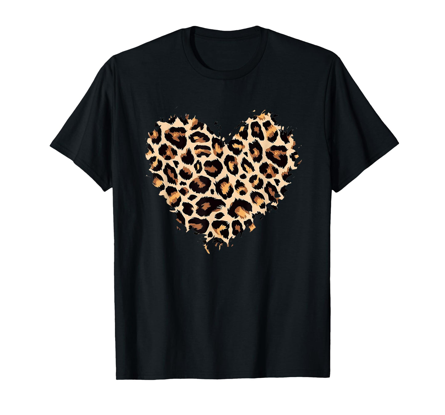 Leopard Cheetah Print Heart Love Cute Girls & Womens T-Shirt