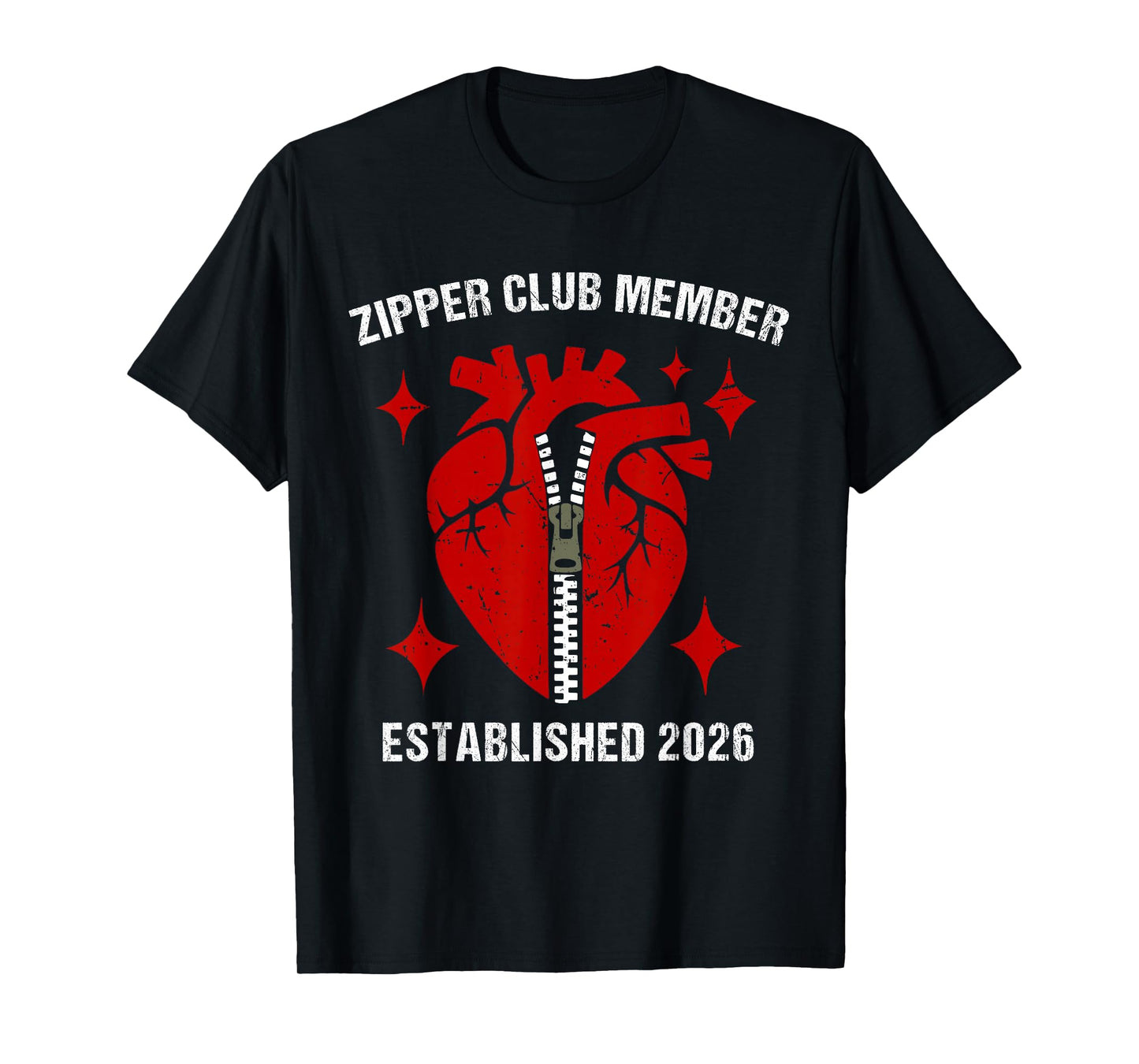 Zipper Club Member Established 2026 Heart Surgery Recovery T-Shirt