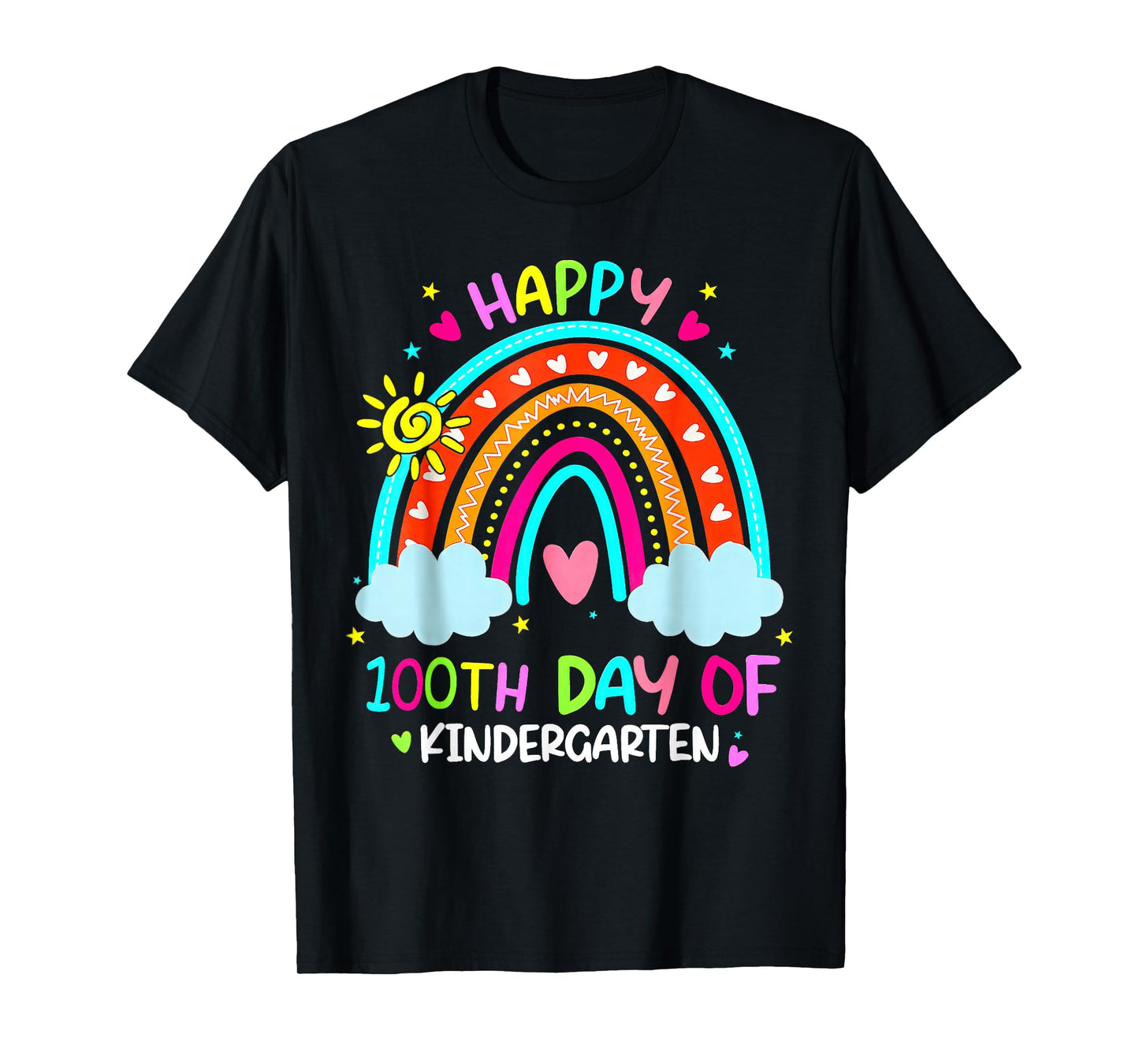 100th Day of Kindergarten School Rainbow 100 Days Smarter T-Shirt