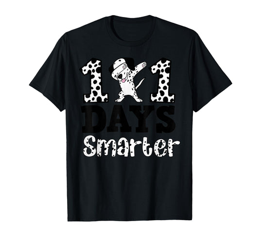 100 Days of School Dalmatian Dog Boy Kid 100th Day of School T-Shirt