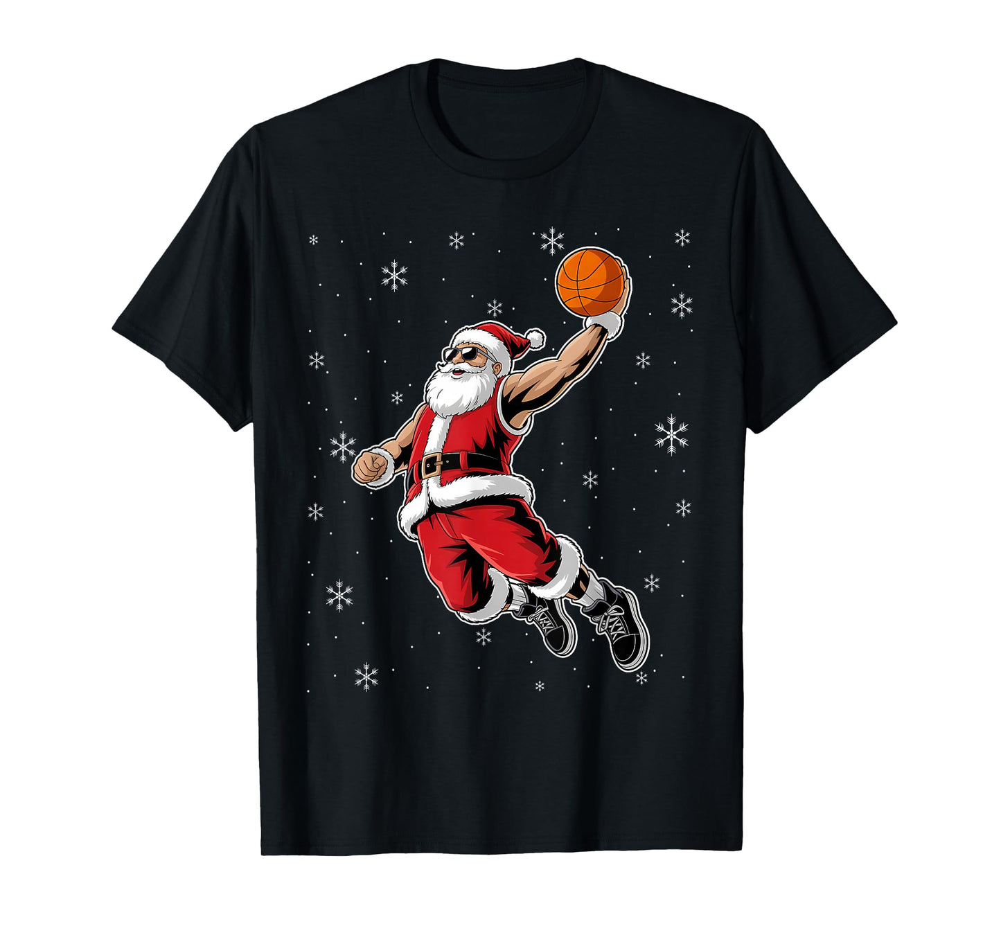 Just Dunk It Santa Claus Basketball Christmas Tree Ornaments T-Shirt