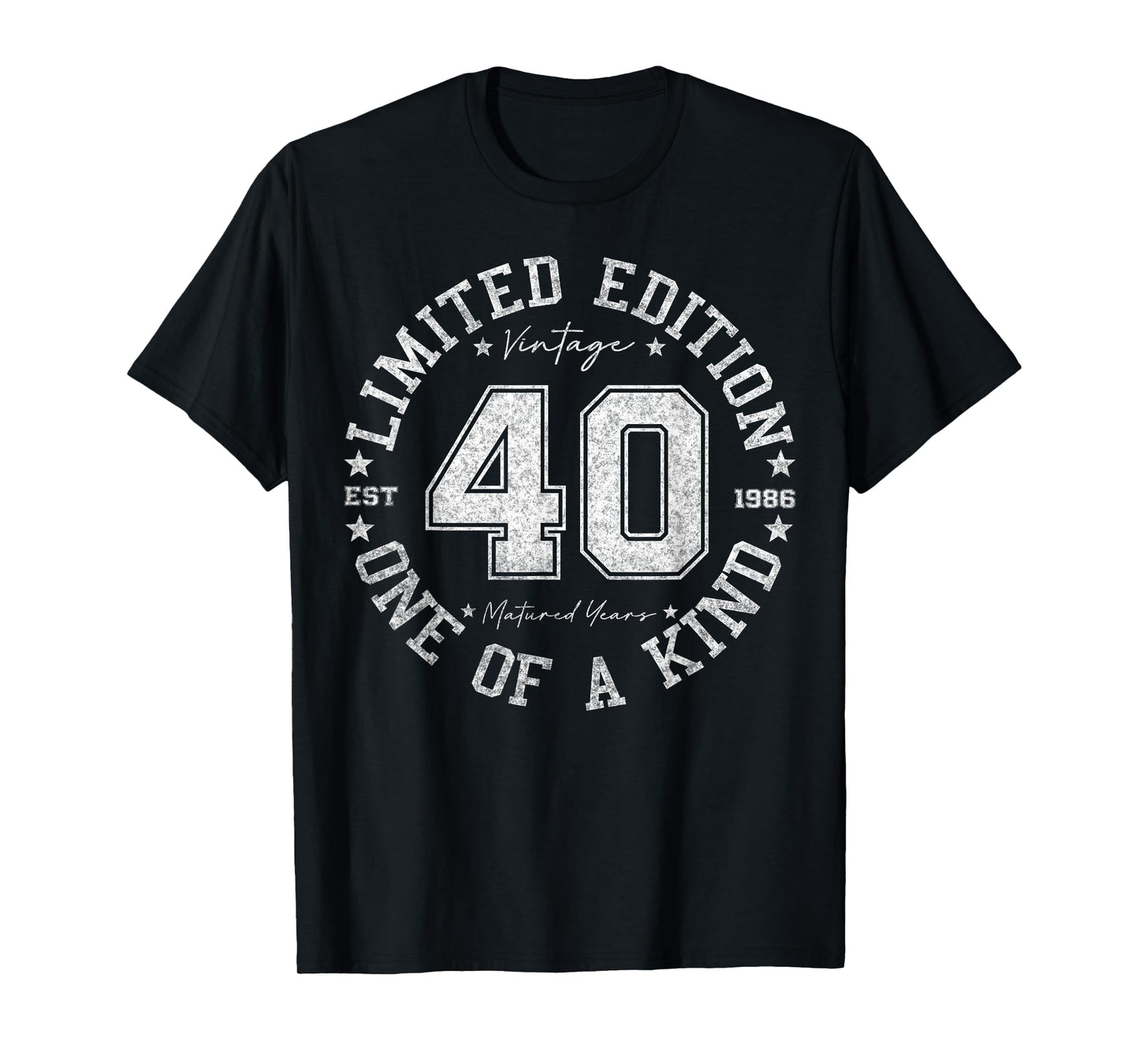40 Year Old Gifts Vintage 1986 Limited Edition 40th Birthday T-Shirt