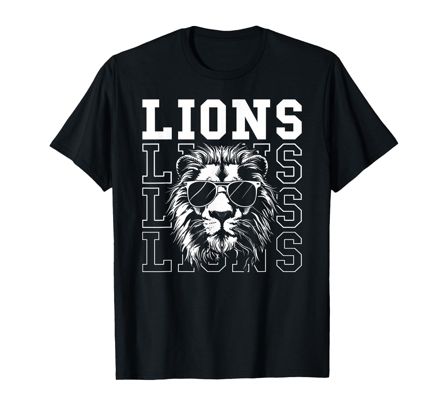 Vintage Lions School Spirit Fan Team Back to School T-Shirt