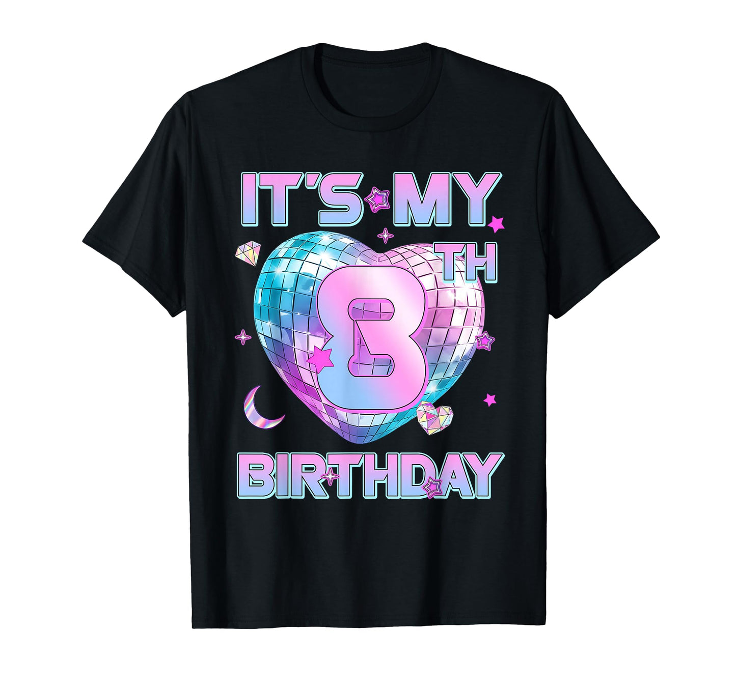 Kids It's My 8th Birthday Girl 8 Year Old Kpop Bday Girls T-Shirt