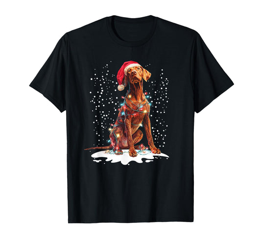 Dog Xmas Men Women Favorite Vizsla Christmas T-Shirt