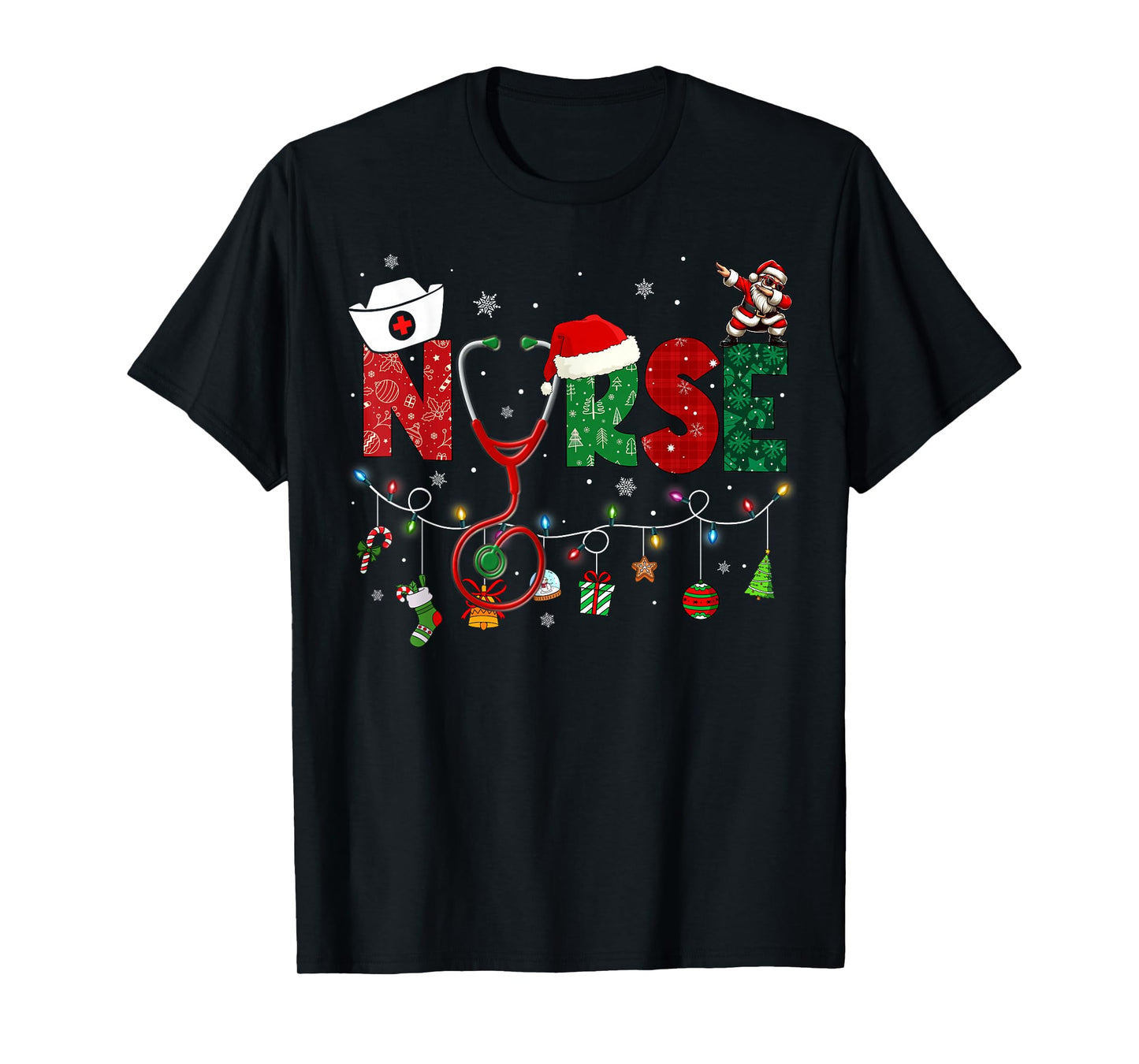 Nurse Christmas Shirts Health Worker Nursing Xmas Holiday T-Shirt