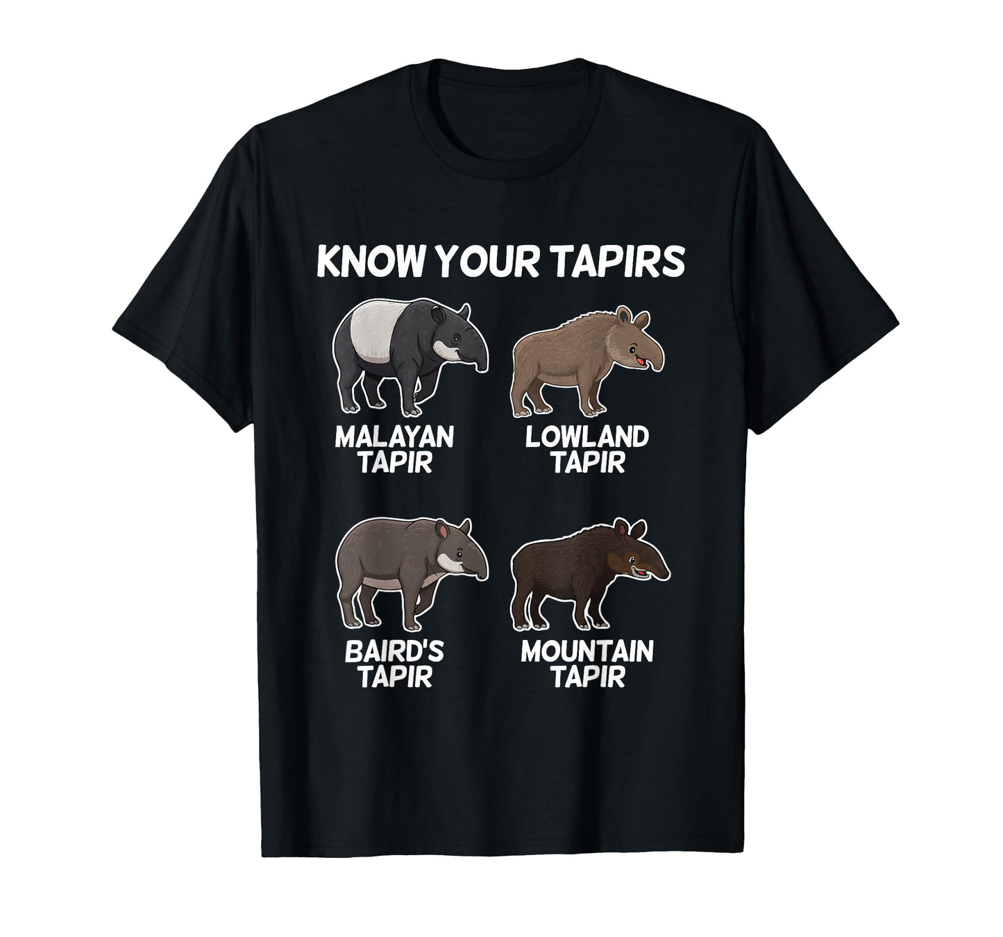 Cute Tapir Design for Men Women Kids Animal Tapir Lovers T-Shirt