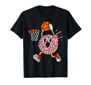 Funny Donut Dunking Basketball Doughnut Food Champ Sports T-Shirt