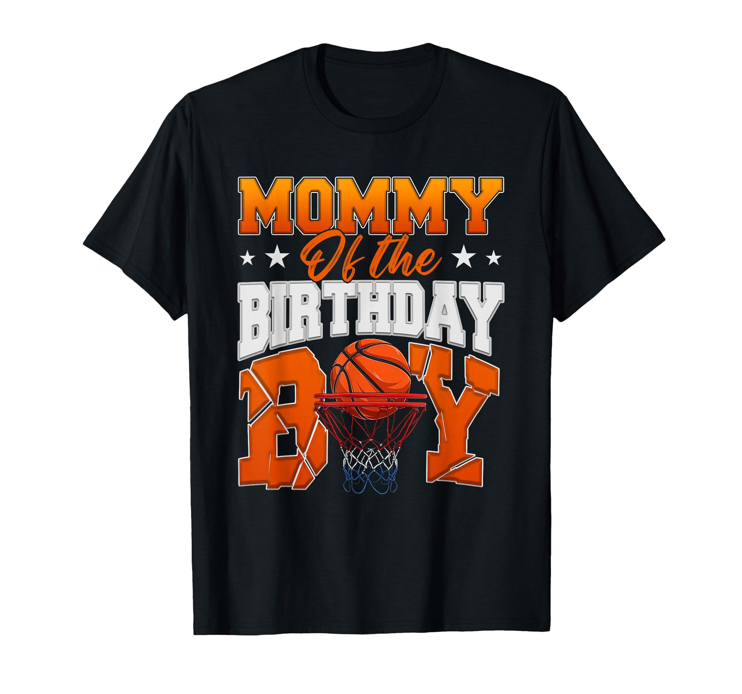 Basketball Mommy of The Birthday Boy Family Matching T-Shirt