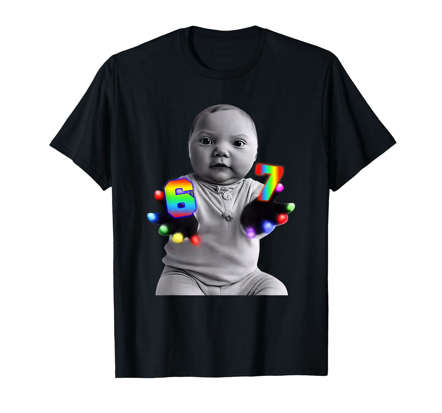 Ai Baby Gloves Led 67 Six Seven Brainrot Meme Gen Z T-Shirt