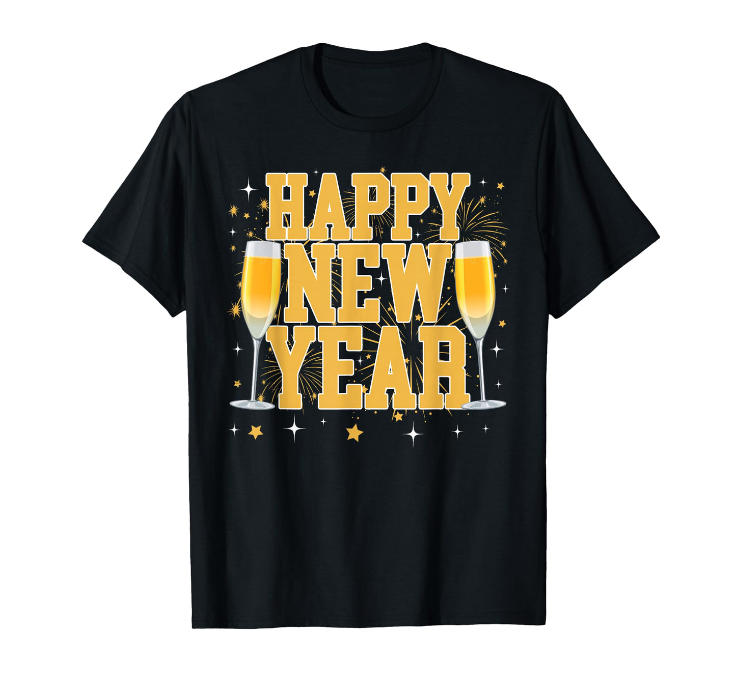 Happy New Year 2026 Coquette Bow Champagne New Years Eve T-Shirt