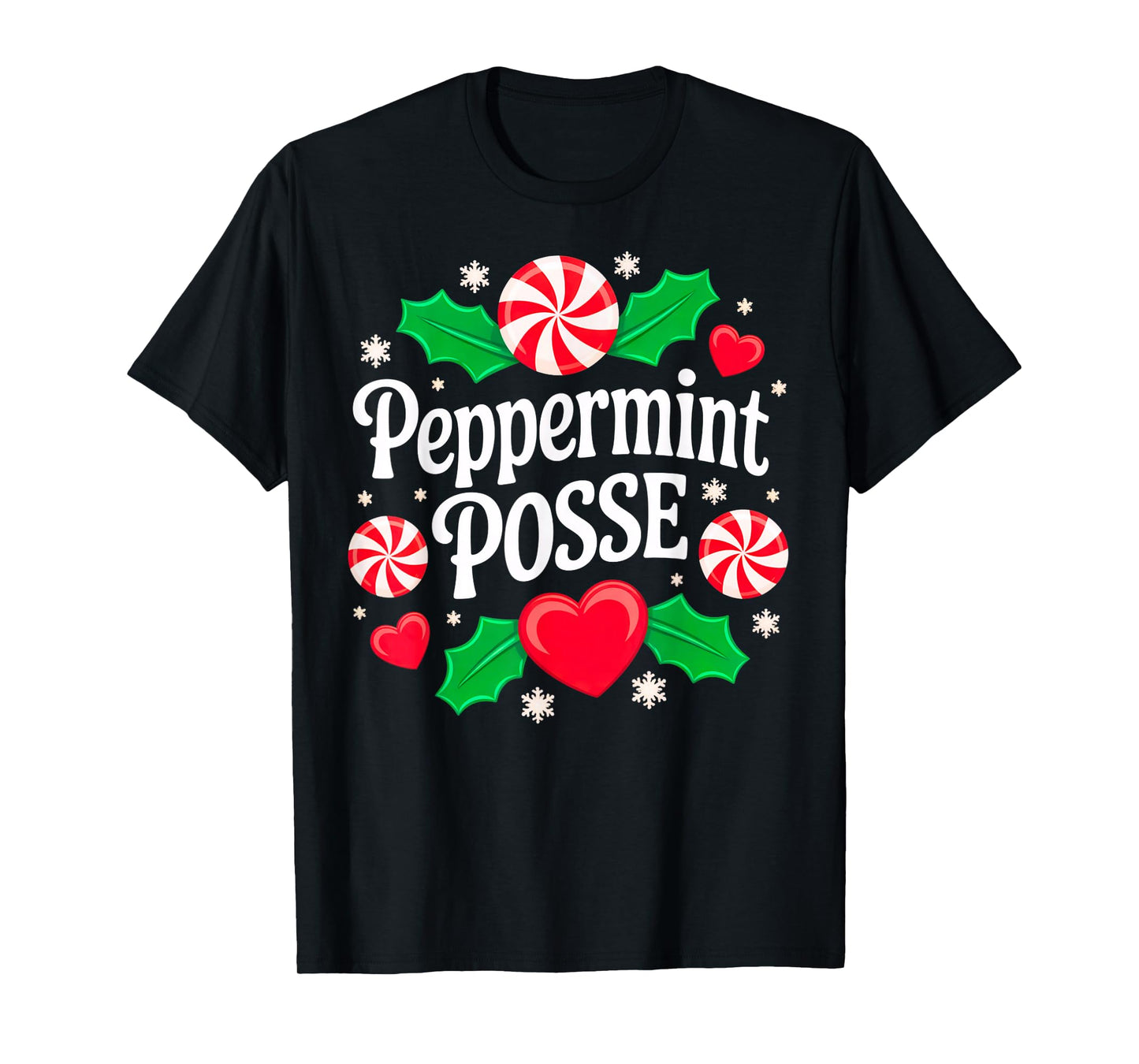 Funny Peppermint Posse Christmas Candy T-Shirt