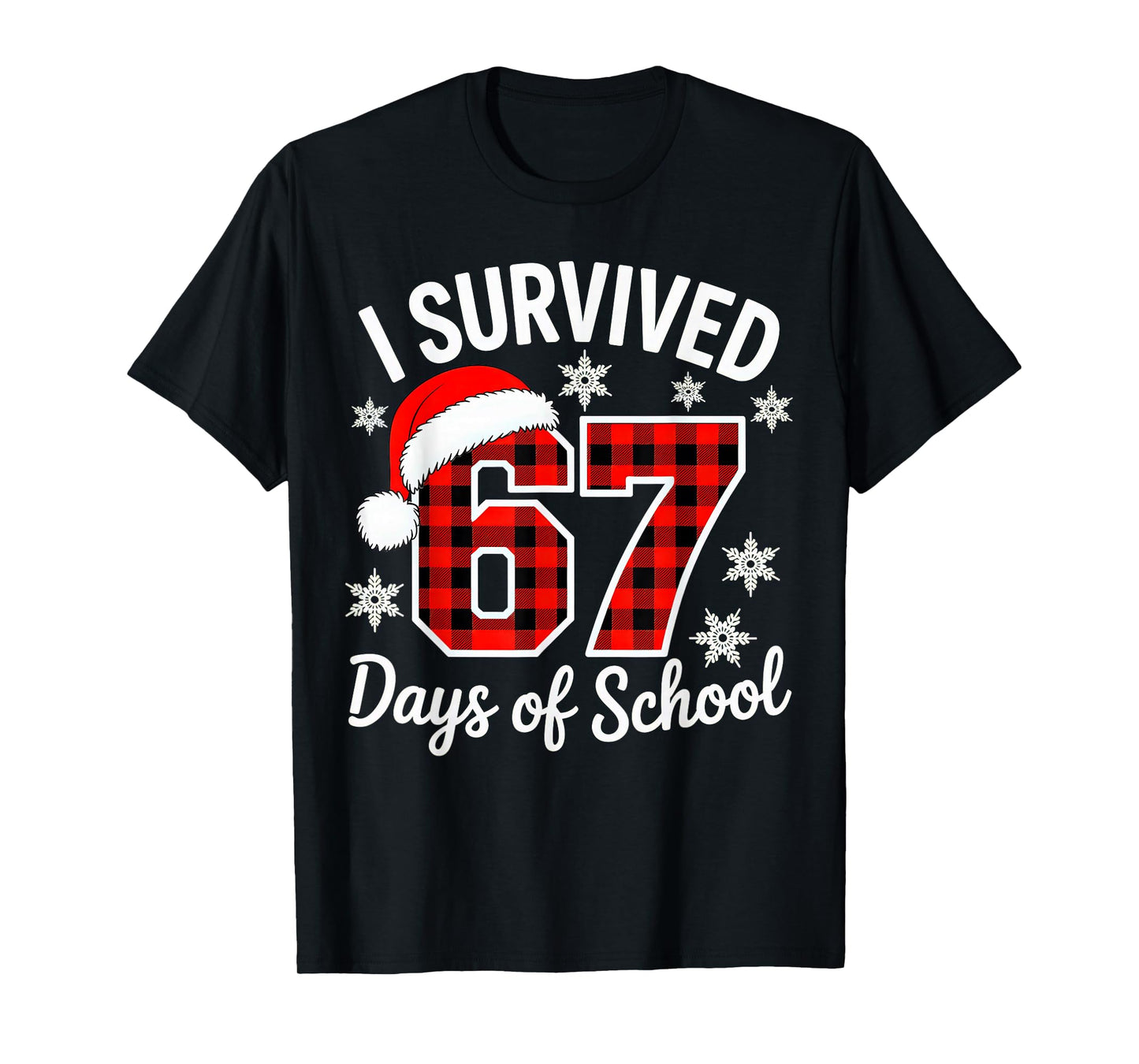 I Survived 67 Days of School Christmas T-Shirt