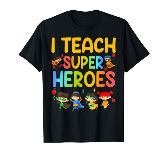 Teacher of Tiny Superheroes Funny Teach 100th Day of School T-Shirt