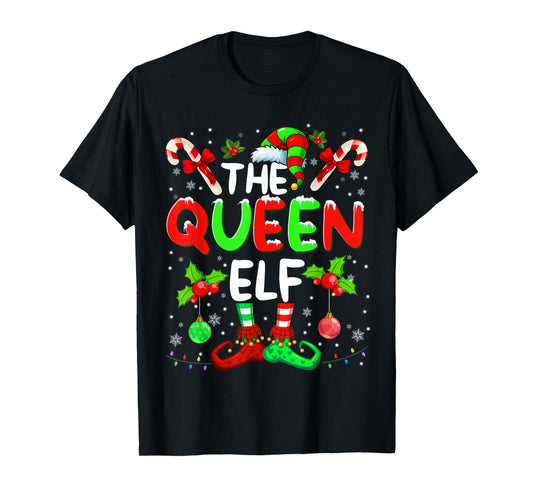 The Queen Elf Costume Pajamas Pjs Christmas Xmas Men Boy T-Shirt