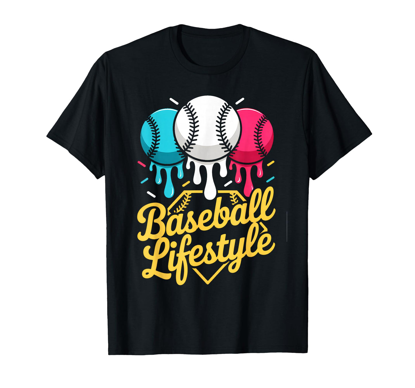 Baseball Lifestyle 101 Apparel Youth Baseball Drip Icecream T-Shirt