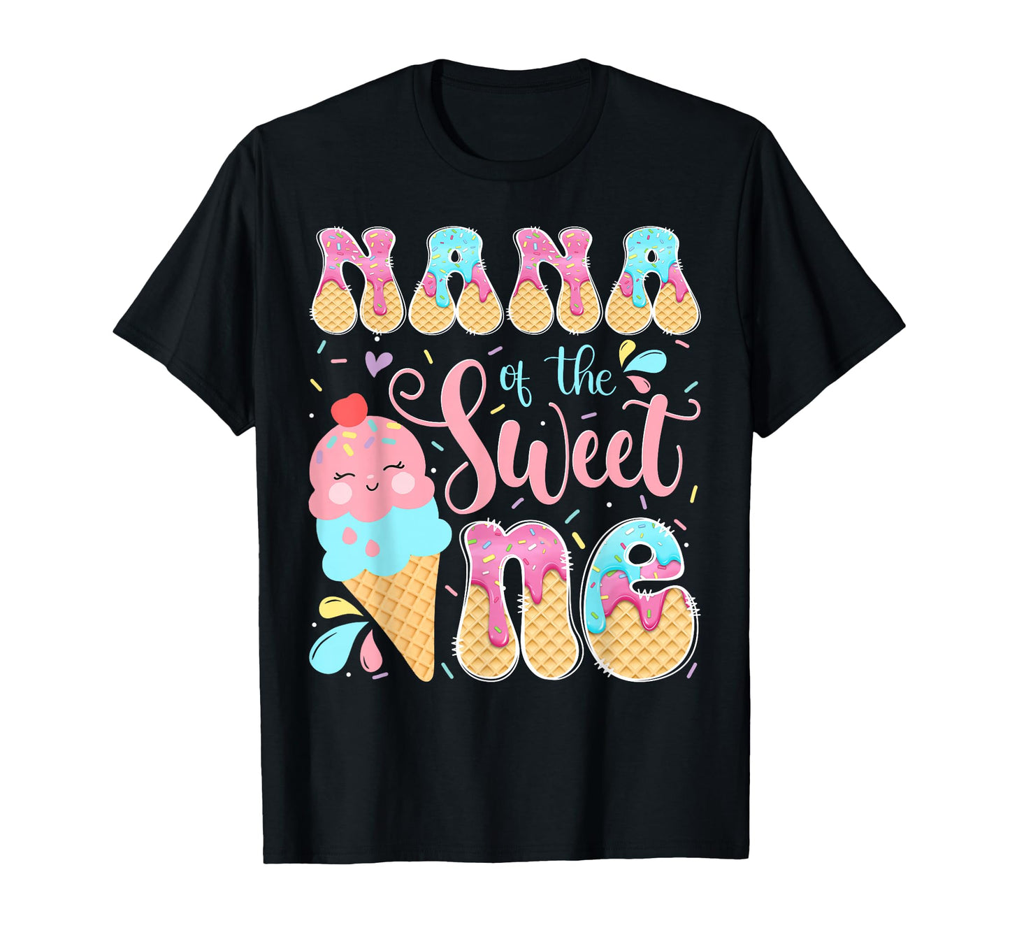 Nana of The Sweet One Ice Cream 1St Birthday Girl T-Shirt