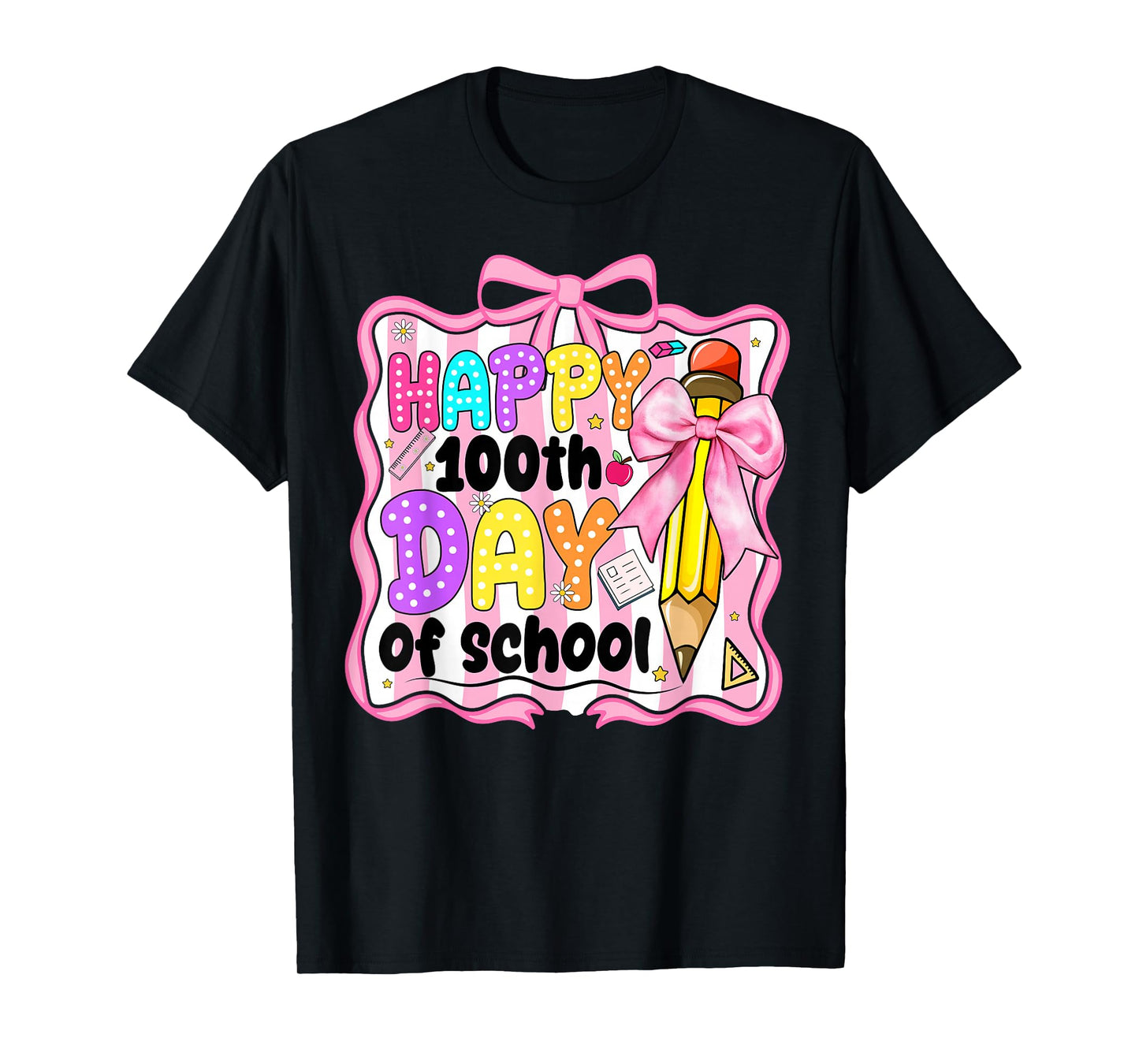 Happy 100th Day of School Preppy Girls 100 Days of School T-Shirt